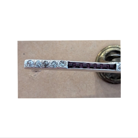 Sterling Silver Amethyst Pin / Brooche - Picture 2 of 5